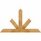 Ekena Millwork Saratoga Rough Sawn Timber Gable Bracket, Western Red Cedar, 48"W x 28"H x 4"D x 4"F, 14/12 Pitch GBW048X28X0404SAR00RWR - alternate 1